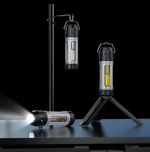 ไฟฉายแคมป์ปิ้ง LED แบบ 2 in 1 ชาร์จด้วย USB และ Type C ตัวเรือน ABS ปรับความสว่างได้ สร้างบรรยากาศ ใช้ในเต็นท์ได้ ไฟฉายอเนกประสงค์ - Product Image 2