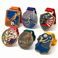 Médailles de récompense en métal personnalisées avec ruban pour le football, le volley-ball, le marathon, la danse artistique et divers événements sportifs