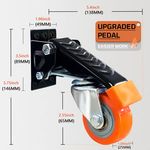 Werk bänke Lenk rolle 600lbs Machinery Table Caster Kit 2,5 Zoll seitlich montiertes Hochleistungs-Einzieh rollen Maschinen rad - Product Image 3