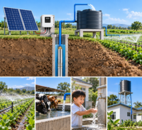 Pompe à eau solaire 3YII de 3 pouces, pompe submersible pour puits profond, avec contrôleur MPPT intégré pour l'irrigation