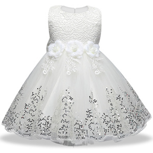 Hochwertiges Europäisches Blumenmädchen-Kleid für Kinder – Entzückende Tutu-Kleider für Mädchen (<span class=keywords><strong>2</strong></span>-12 Jahre) für Geburtstagsfeiern – Ärmellos - Product Image 1
