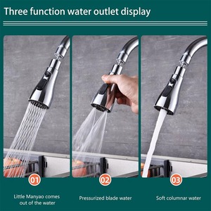 Extension de robinet de cuisine 3 en 1 universelle 360° °   Robinet de cuisine extractible rotatif multi-modes à jet puissant, accessoires de cuisine - Product Image 2