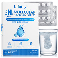 Comprimés d'hydrogène moléculaire H2 aromatisés à la framboise naturelle Liiutry, 12 PPM, pour l'eau potable, stimule l'endurance, la récupération et la vitalité