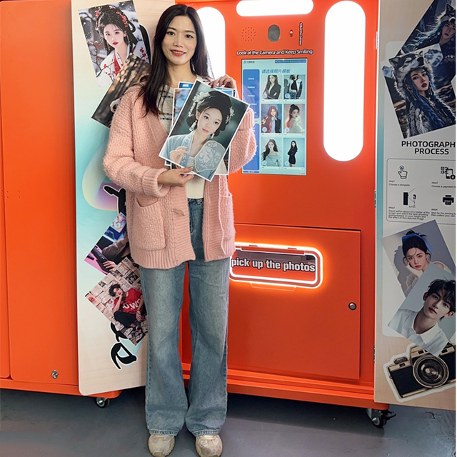 OEM Factory Photo Booth Photobooth Customize Ai Supplier Digital Vending Machine Touch Screen Printer Camera Photography