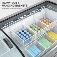Congélateur îlot combiné professionnel grande capacité à refroidissement direct avec vitre incurvée pour présentation modulaire d'aliments surgelés en supermarché