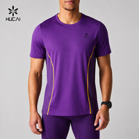 T-shirt de course personnalisé pour homme, respirant, léger, à séchage rapide, réfléchissant, en maille respirante, pour la salle de sport