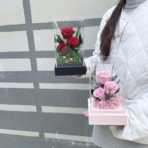 Rosas Preservadas en Caja <span class=keywords><strong>de</strong></span> Acrílico Transparente, Novedad Popular <span class=keywords><strong>de</strong></span> <span class=keywords><strong>2022</strong></span> para Navidad - Product Image 6