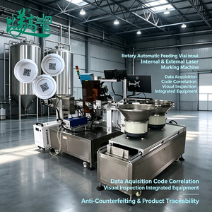 Máquina automática de codificación láser para viales con alimentación automática, inspección de recopilación de datos, trazabilidad antifalsificación y marcado de código GS1 - Product Image 3