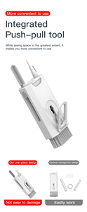 Kit de <span class=keywords><strong>nettoyage</strong></span> électronique 8-en-1, stylo de <span class=keywords><strong>nettoyage</strong></span> multifonction 3-en-1, anti-poussière durable pour clavier, écouteurs, <span class=keywords><strong>nettoyage</strong></span> multifonctionnel professionnel - Product Image 5