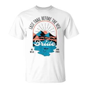 Camiseta Last Trail Before The Veil Bride, camiseta a juego para despedida de soltera - Product Image 1