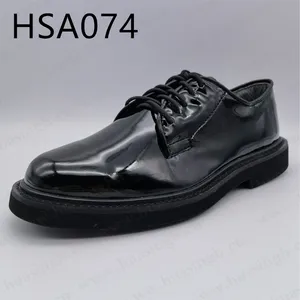 YWQ, fabrika toptan shinning deri siyah üniforma ayakkabı dantel-up tarzı taşlama değil ayak günlük ofis ayakkabı HSA074