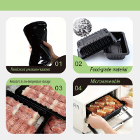 Logo personnalisé Plateau alimentaire jetable couvercle scellable pleine profondeur boîte en plastique PP PET de qualité alimentaire pour l'affichage de la viande
