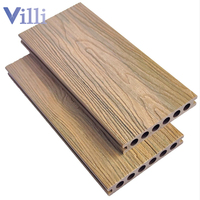 Plancher en WPC anti-termites, résistant aux chutes d'oiseaux, écologique, ignifuge, imperméable, brossé, à emboîtement, triple couche, double verrouillage