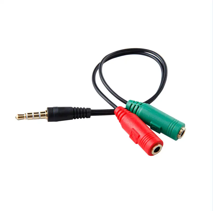 OEM 3.5mm audio adapter 2 in 1 audio stereo headset microphone