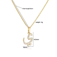 Collar Personalizado Qingyuan con Colgante de Números Arábigos en Cobre con Incrustaciones de Circonio