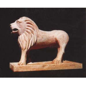 Statue de lion en grès, sculpture décorative majestueuse faite à la main pour jardin, maison ou bureau, produits de jardin en pierre - Product Image 4