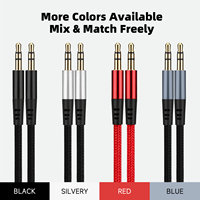 Câble audio tressé en nylon Wistar 3,5 mm mâle-mâle pour autoradio AUX, compatible téléphone, MP3, MP4