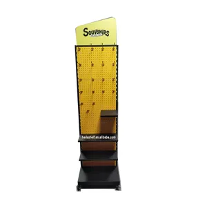 Aangepaste Metalen Muur Kleding Sieraden Maken Up Display Rack Stand Voor Winkel Retail Supermarkt Met Haak