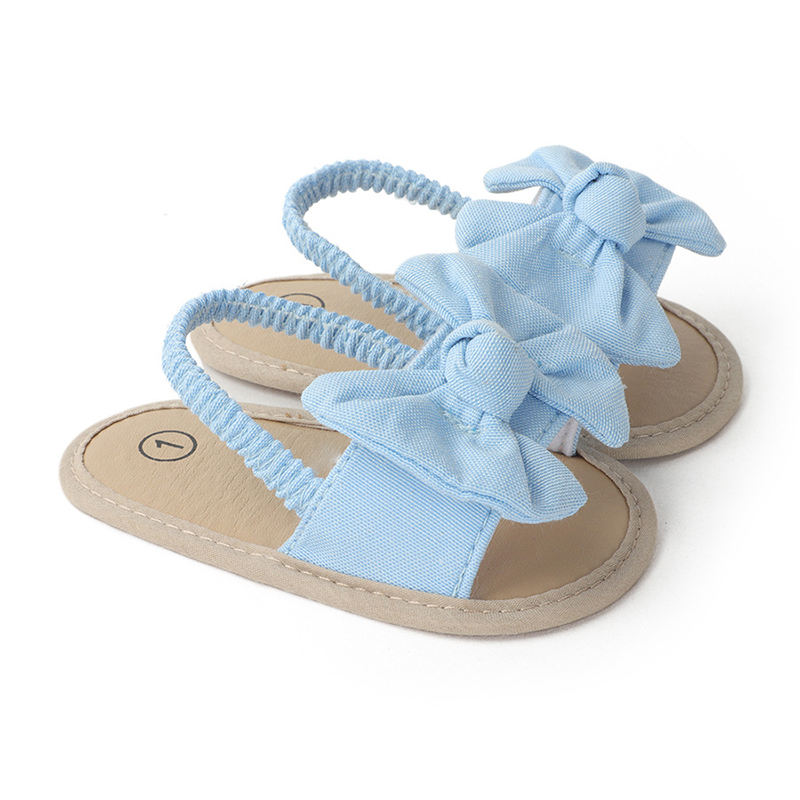 Wholesale Cute Toddler Shoes Elastic Summer Bowknot Slides