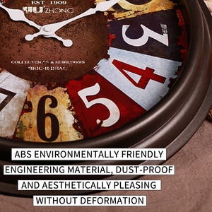 OEM americano antico orologio <span class=keywords><strong>da</strong></span> <span class=keywords><strong>parete</strong></span> al quarzo <span class=keywords><strong>da</strong></span> 16 pollici orologio appeso personalizzato con artistico Design rustico per la decorazione della casa - Product Image 3