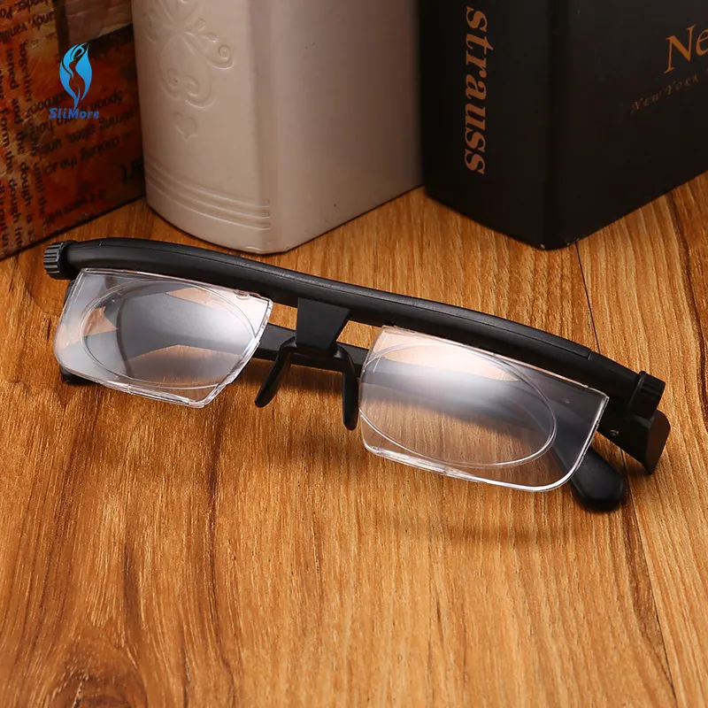 Adjustable Focus Magnifying Eyeglasses -6D to+3D fold Diopters Variable Lens Correction Glasses Adjustable Reading Glasses