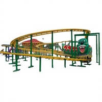 Manèges pour enfants, montagnes russes en acier pour parc extérieur, nouvelle arrivée, train à glissière sur rail à vendre