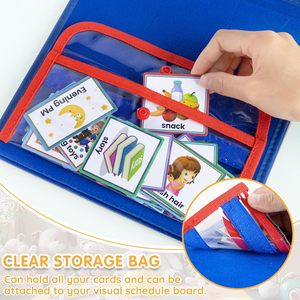 Tablero de Horarios Visual, Rectangular Grande, de Plástico, Vista Diaria, Patrón Horizontal, para Niños con Autismo, Gestión del Tiempo, Regreso a Clases, Moderno - Product Image 5