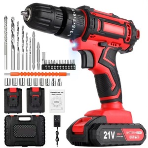 Rechargeable 34 pièces 21V Lithium perceuse sans fil Machine Impact tournevis clé ensemble d'outils - Product Image 1