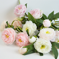Bunga Peony Sutra Buatan Tangan Ukuran Besar Grosir untuk Dekorasi Latar Panggung Pernikahan Paskah dan Hari Ibu