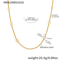 Collier long en viscose avec fermoir japonais, plaqué or 18 carats, double laminé en acier inoxydable, style mystère et atmosphère simple