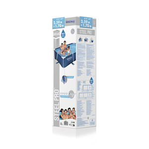 <span class=keywords><strong>Bestway</strong></span> 56403 <span class=keywords><strong>Pataugeoire</strong></span> rectangulaire en acier à cadre métallique 2.59m x 1.70m x 61cm <span class=keywords><strong>Pataugeoire</strong></span> pour enfants en PVC au sol - Product Image 6