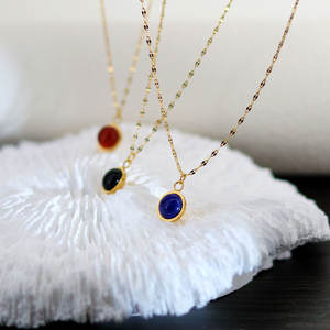 Collane Trendy 2026 con Ciondoli, Gioielli Ipoallergenici in Acciaio Inossidabile 316L Placcato <span class=keywords><strong>Oro</strong></span> 18K, Collana con Perle di Agata Naturale per Donna - Product Image 4