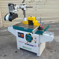 Machine de fraisage et de profilage à broche verticale pour le travail du bois, avec alimentation automatique, table coulissante et moteur de 5,5 kW