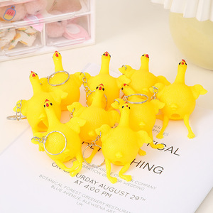 Juguete Antiestrés de Pollo para Apretar, Llavero de Pollo que Pone Huevos, Juguete Divertido para Bromas para Adultos - Product Image 3