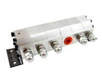 Vanne de distribution de débit hydraulique synchrone haute précision à 2, 4, 6 ou 8 voies avec soupape de décharge