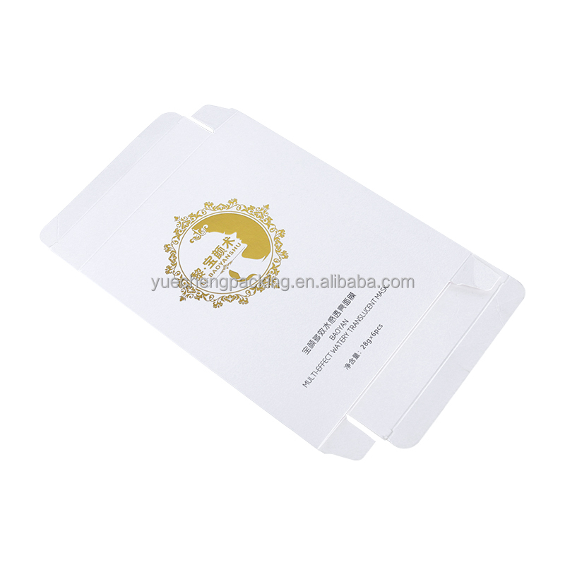 Eco Friendly Minimalist Packaging Design Fully Biodegradable Recycled Materials Embossing Gold Foil Tuck-end Paper Box Eye Cream