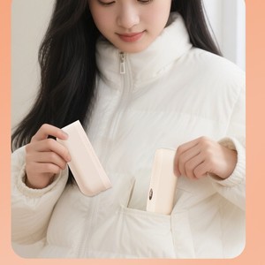 Chauffe-mains électrique portable à double chaleur, rechargeable par USB, autonomie de 3 à 6 heures, unisexe, rose, abricot, brun foncé - Product Image 3