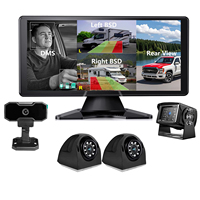 Monitor DVR con Pantalla Táctil de 10.36 Pulgadas, DMS, BSD, Detección por IA, Reproductor de Audio y Video USB Mp3 Mp5, Alarma de Fatiga del Conductor, Cámaras de Visión Trasera y Lateral