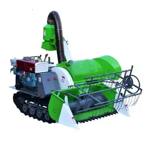 China 4LZ-1.0 Small Combine Harvester Agricultural Harvesting Equipment Rice Hervesting Machine Mini Harvester In Zambia