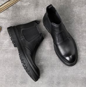 Design Fashion Shoes Genuine Leather Men <b>Boots</b> Wholesale Men's Fashion Chelsea <b>Boots</b> - Product Image 4