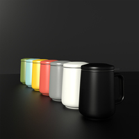 Vente en gros de tasses à thé en porcelaine écologiques de haute qualité de 500 ml avec poignée en céramique, tasse à infusion personnalisée, qualité 304, thermique