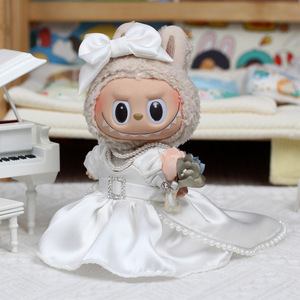 Muñeca Labubu con Vestido de Novia, Llavero de Vinilo de 17 cm, Accesorio de Peluche Estilo Coreano para Niñas - Product Image 2