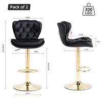 Vente en gros Tabouret pivotant en cuir de luxe Tabouret de bar Chaises hautes avec accoudoirs