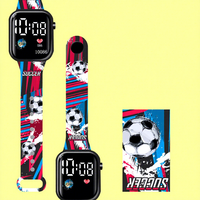 Jam Tangan Olahraga Digital Plastik Kustomisasi ODM 2026 dengan Cetakan Kartun, Jam Elektronik LED, Jam Tangan Universal Pria
