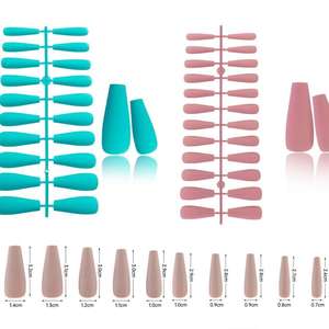 Factor de venta directa Matte Mix Colors Press on Nails Long Ballet Nail Tips - Product Image 5
