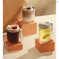 Mug de voyage en Tritan de 360 ml, gobelet à eau réutilisable givré à double paroi avec couvercle, portable, en stock