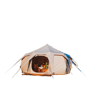 Палатка для семейного кемпинга Teanling TL-104, летняя, с алюминиевым каркасом, из водонепроницаемой ткани Оксфорд (2000-3000 мм), УФ-стойкая, теплая, ветрозащитная, огнеупорная - Product Image 2