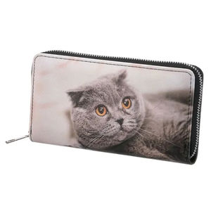 Portefeuille long en cuir PU pour femme avec motif chat, idéal pour les vacances et les voyages, portefeuille de créateur pour femme - Product Image 4