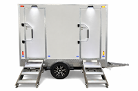 Remorque de toilettes de luxe pour extérieur, 2 postes, norme australienne, portable et mobile