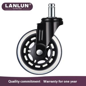 Universal Office Chair Schwenk rad 2 \ "2,5 \" <span class=keywords><strong>3</strong></span> \ "Transparente Rollen Stumm schaltung Elektro phorese PU Rod Cross-Border Style mit Bremse - Product Image 5